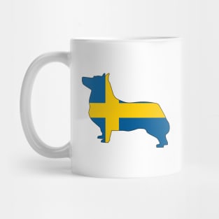 Swedish Vallhund Sweden Flag Filled Mug